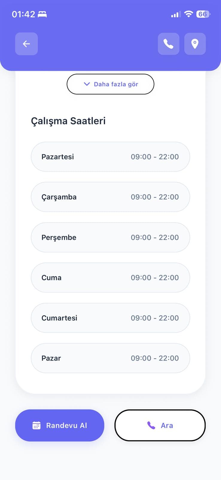 Kuaför Asistan kuaför profili çalışma saatleri ekranı